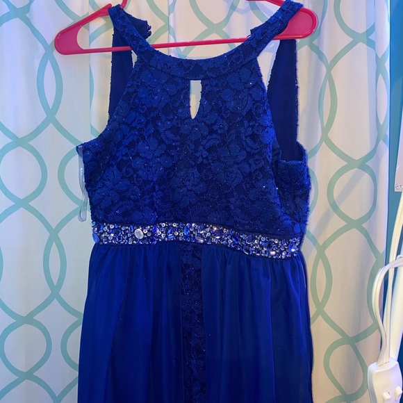 Navy Blue Romper Dress - Picture 3 of 3